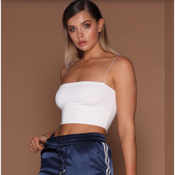 spaghetti strap square neck top